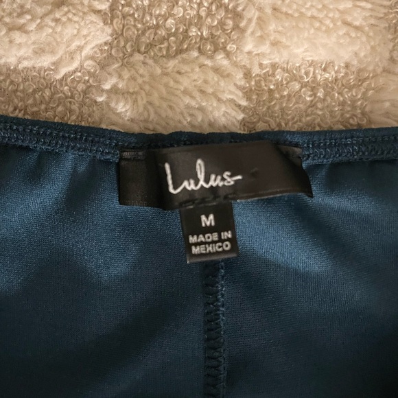 Lulu's Teal Asymmetrical Dress - Picture 4 of 6